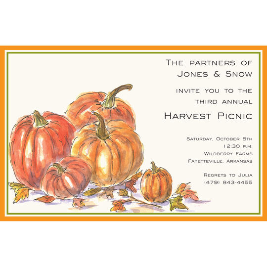 Fall Pumpkins Invitations